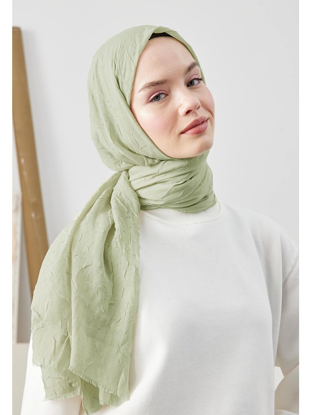 Bambu Şal Çağla Yeşili-4