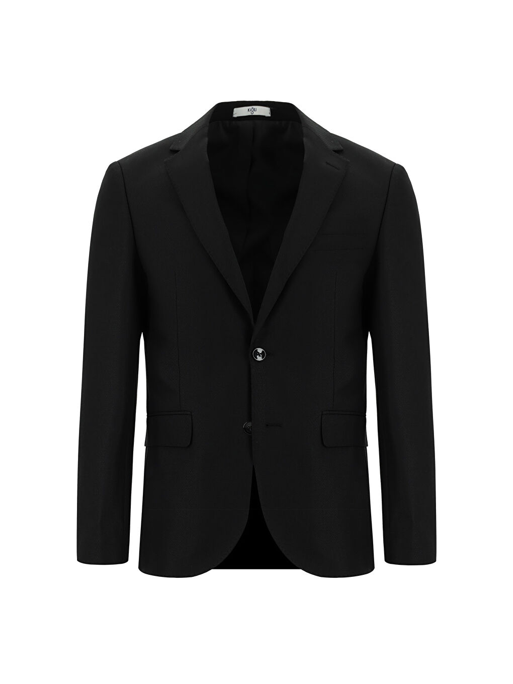 Siyah Slim Fit Dar Kesim Klasik Desenli Takım Elbise-1