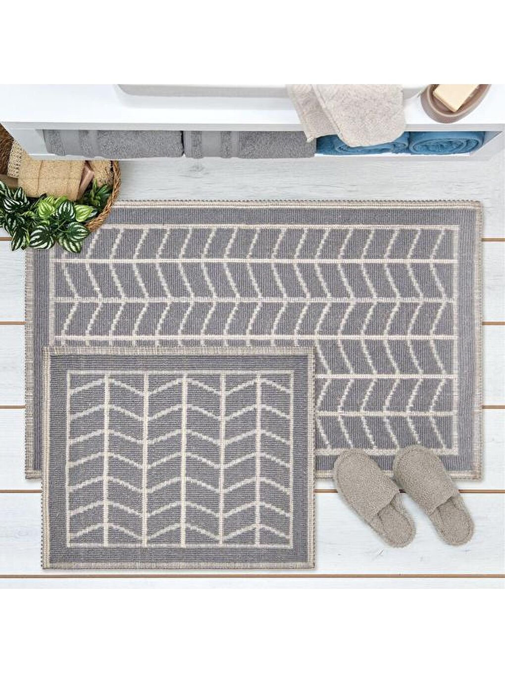 Soft Athens 2'li Bukle Paspas - Gri