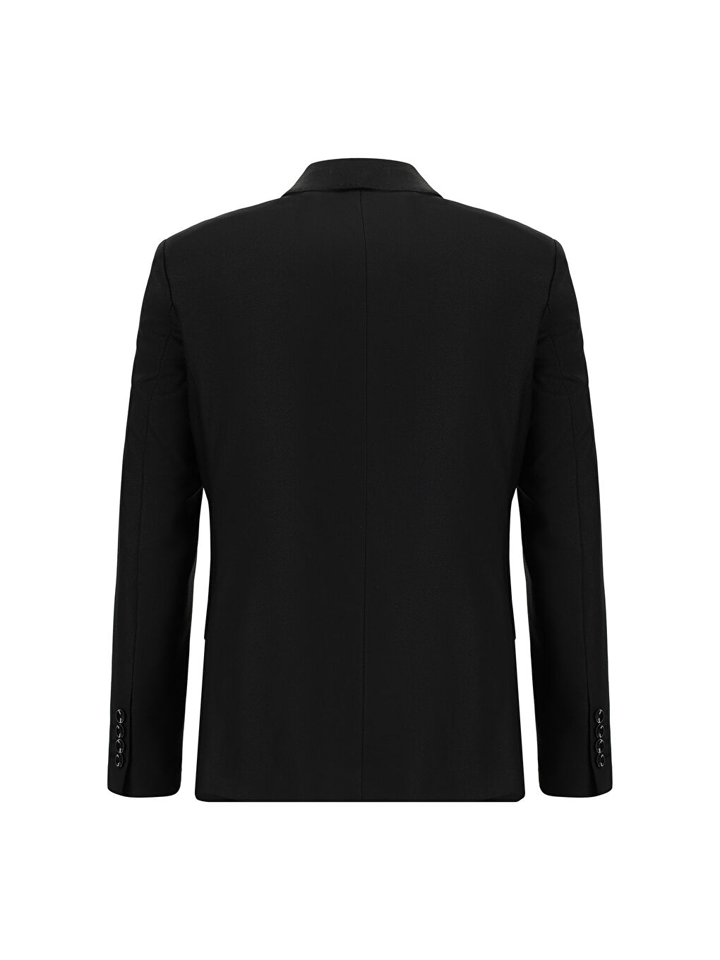 Siyah Slim Fit Dar Kesim Klasik Desenli Takım Elbise-2