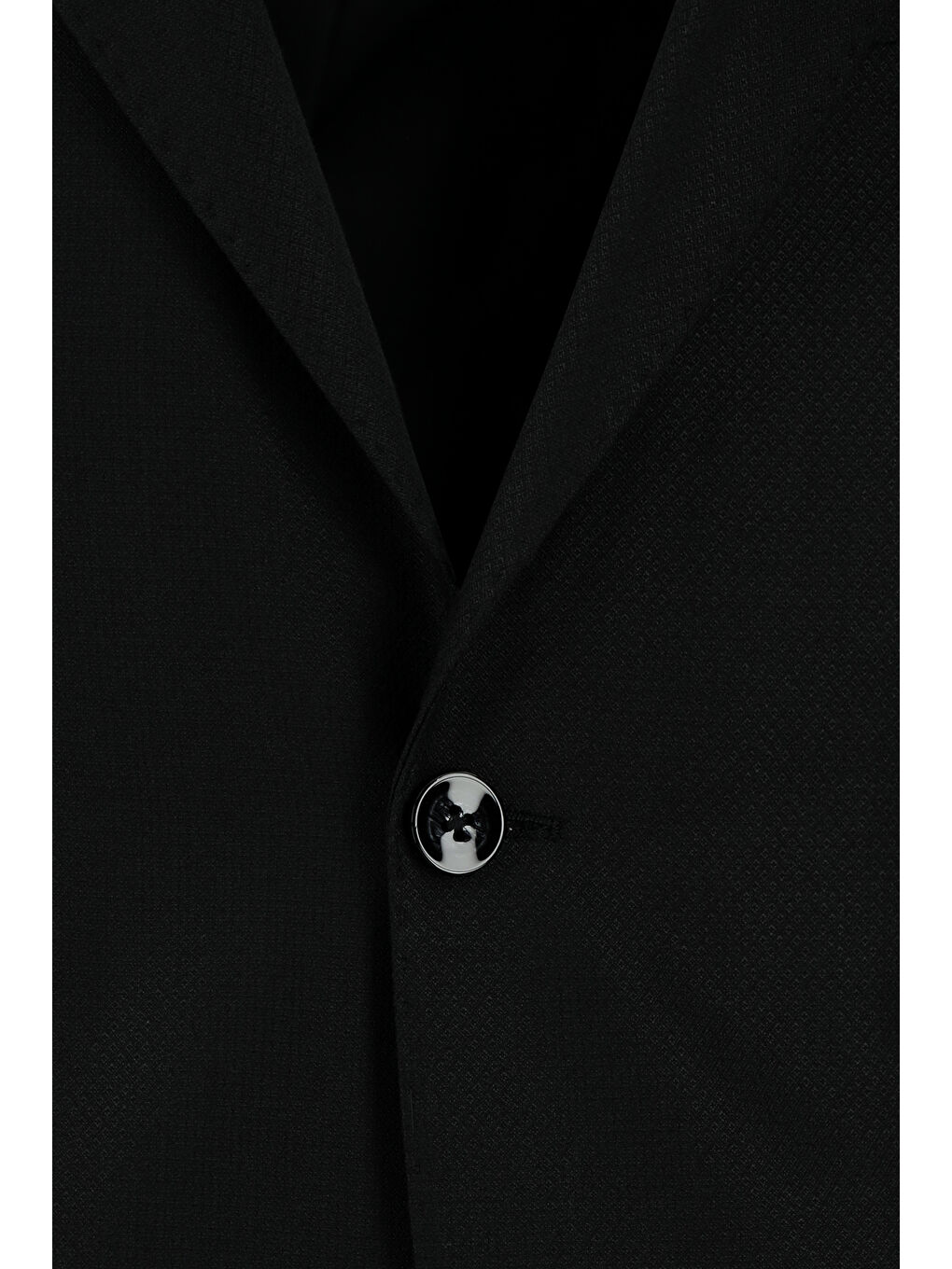 Siyah Slim Fit Dar Kesim Klasik Desenli Takım Elbise-3