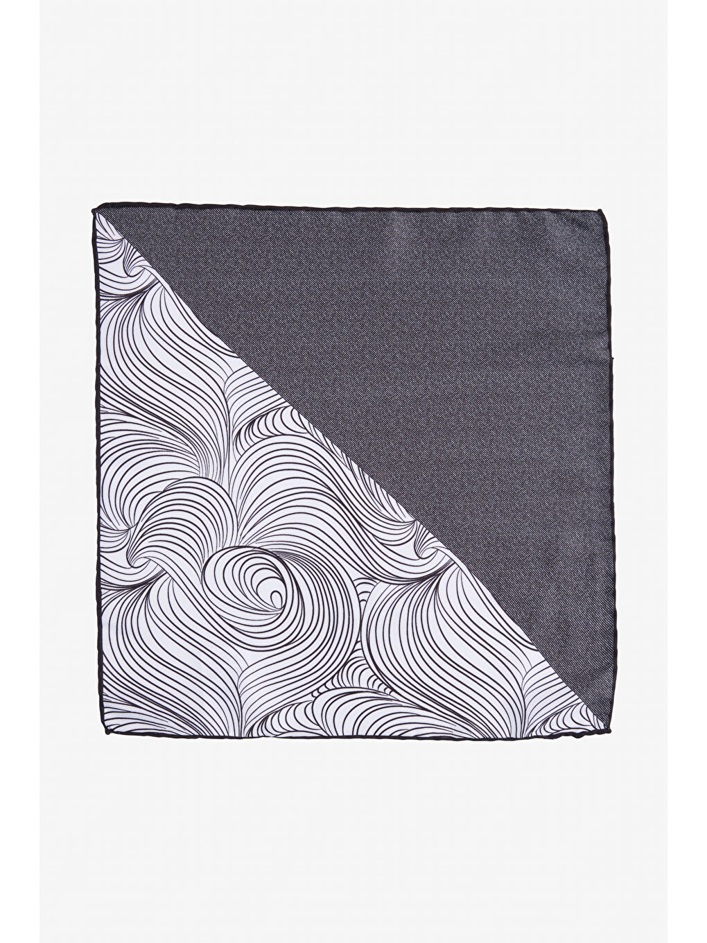 Erkek Siyah-Beyaz Mendil-1