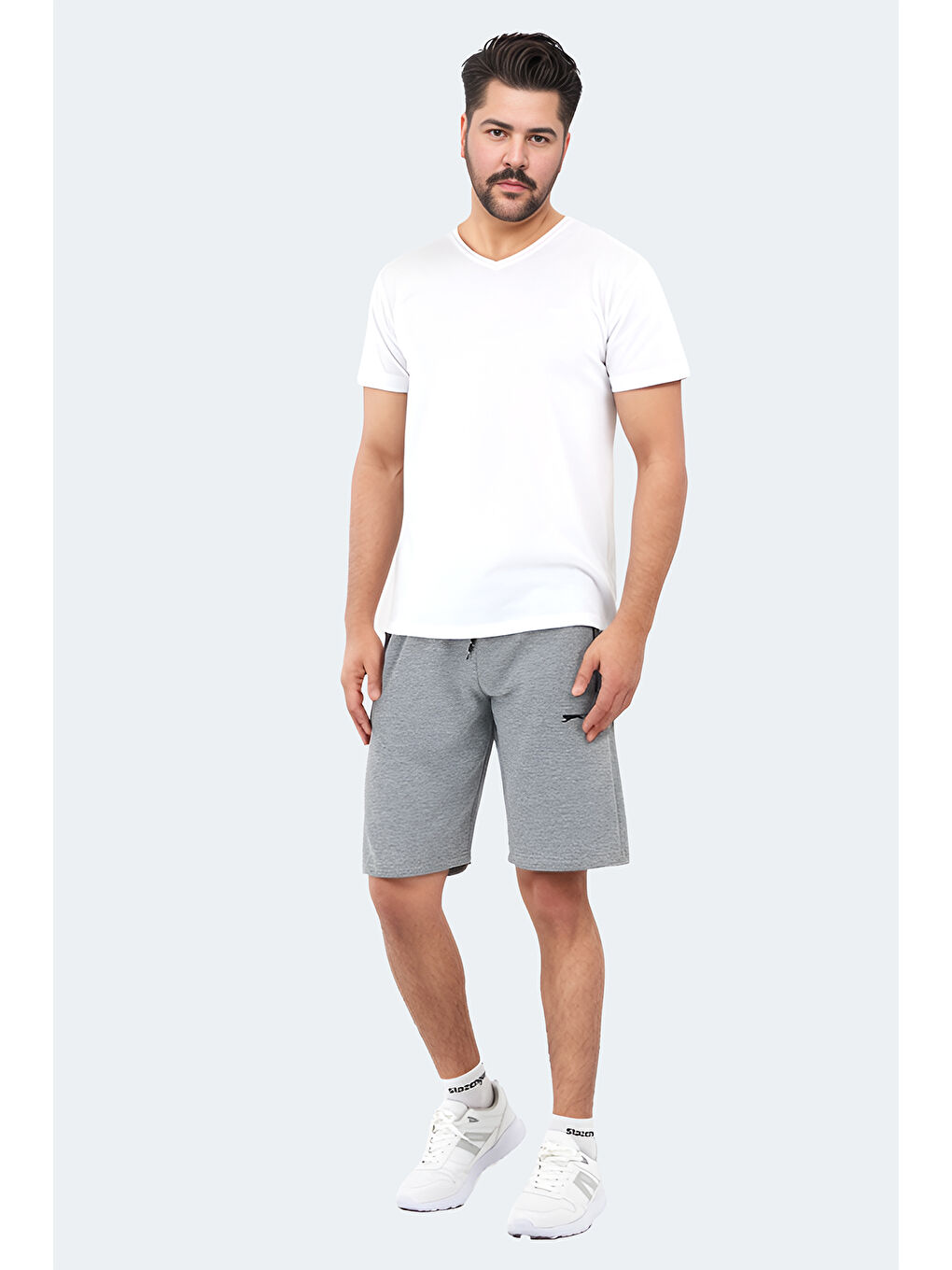 SARGON KTN  Erkek Büyük Beden Tişört Beyaz-3