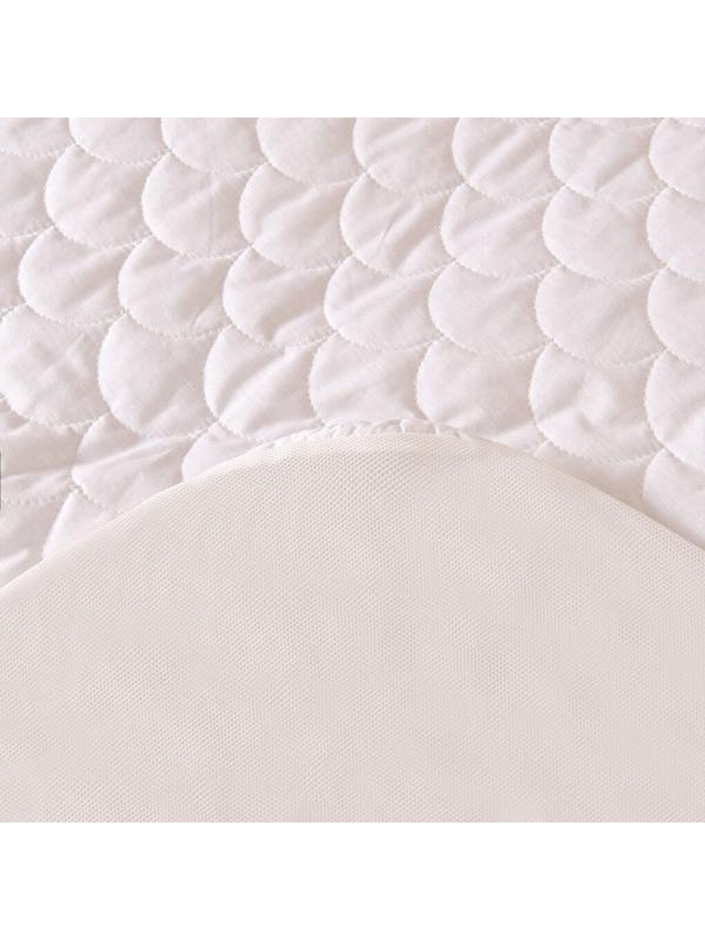 Evidea Soft Dalga Kapitoneli Fitted Tek Kişilik Alez - Beyaz - 100x200 cm - 3