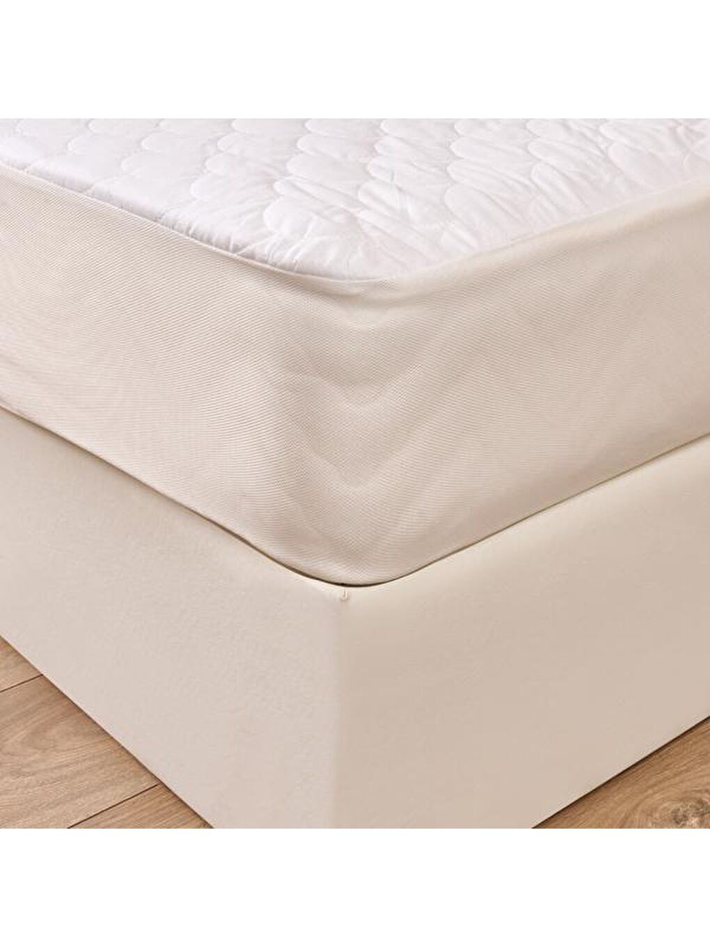Evidea Soft Dalga Kapitoneli Fitted Tek Kişilik Alez - Beyaz - 100x200 cm - 4