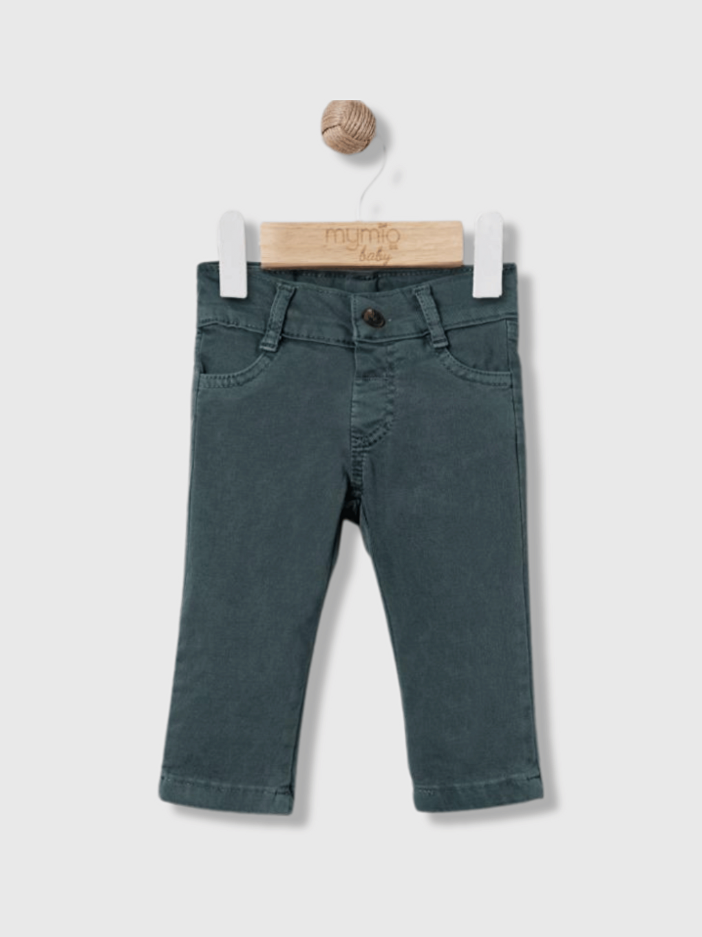 Yeşil Müslin Gömlek Pantolon Uzun Kollu Tişört Erkek Bebek 3'lü Takım-2