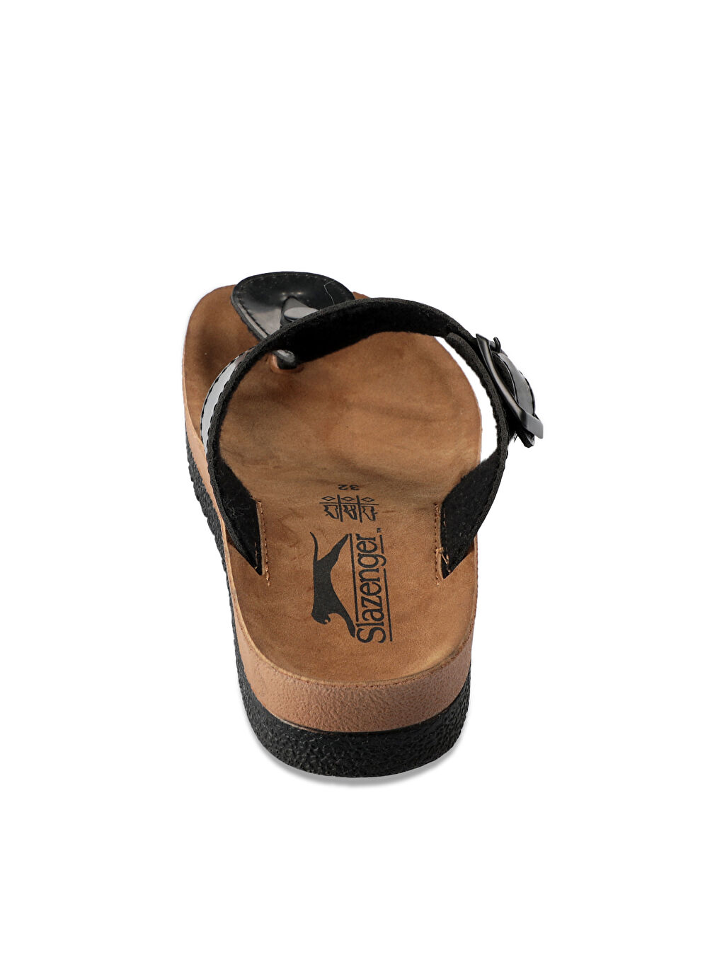 STAR Kız Çocuk Terlik Siyah Rugan-5