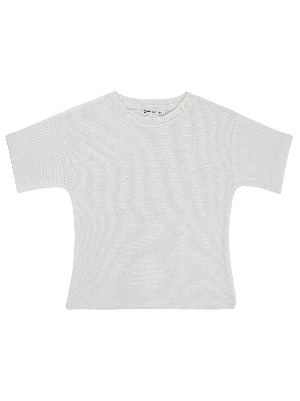 Pembe Boys Basic Petek 2-5 Yaş Tişört - Beyaz