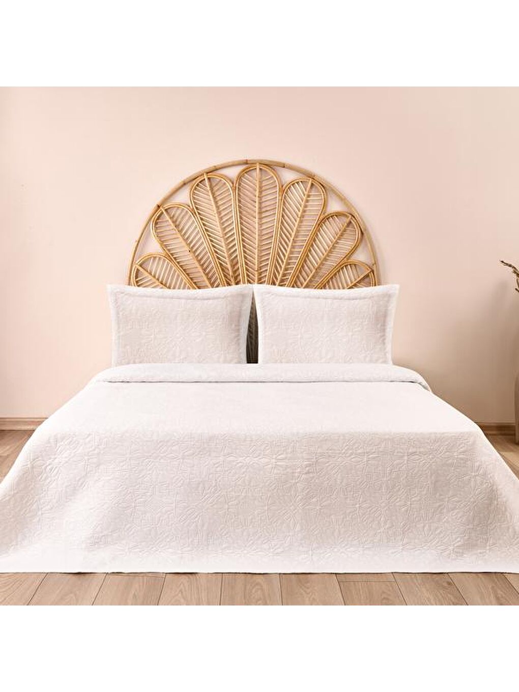 Soft Asos Çift Kişilik Yatak Örtüsü - Beyaz - 260x250 cm