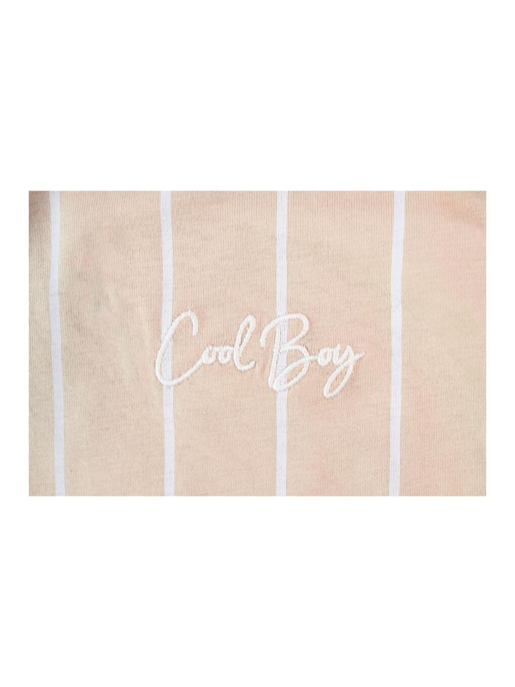 Kahverengi Erkek Bebek Cool Boys Baskılı Çizgili Kısa Kollu Şortlu Alt Üst Takım-7