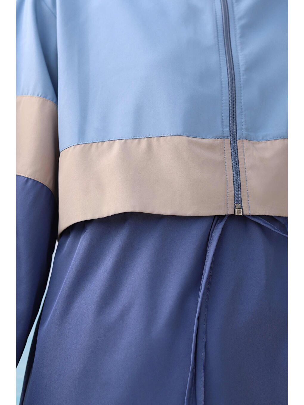 Renk Detaylı Yüzme Takımı Jean Mavi-2