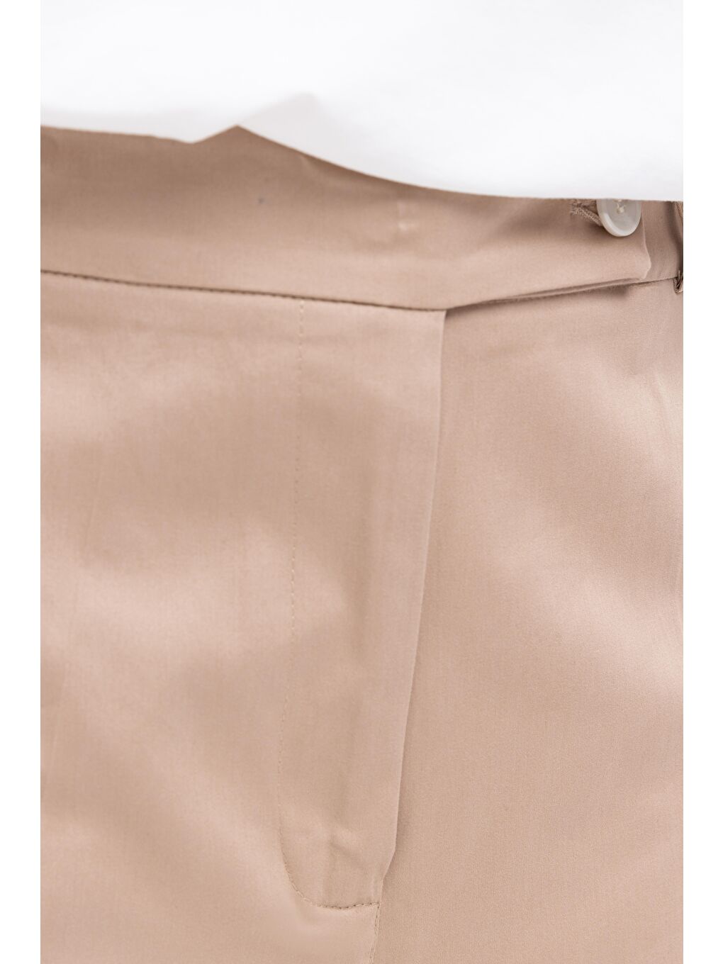 Bej Vizon-Beli Lastikli Büyük Beden Pantolon-4