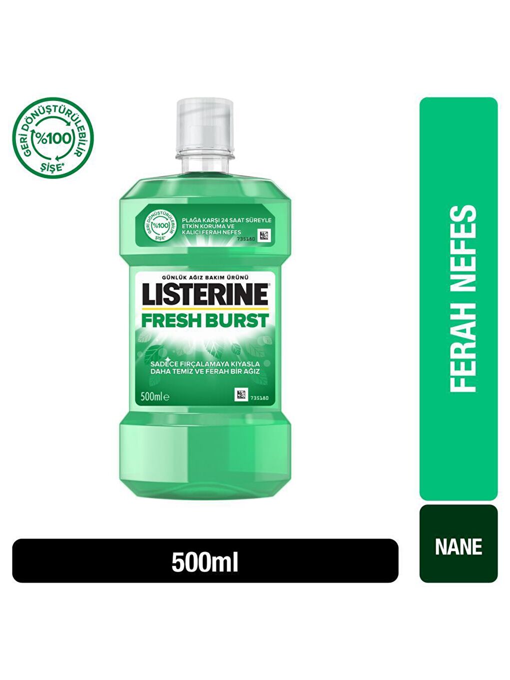 Listerine Renksiz Fresh Burst Ağız Bakım Suyu 500 ml