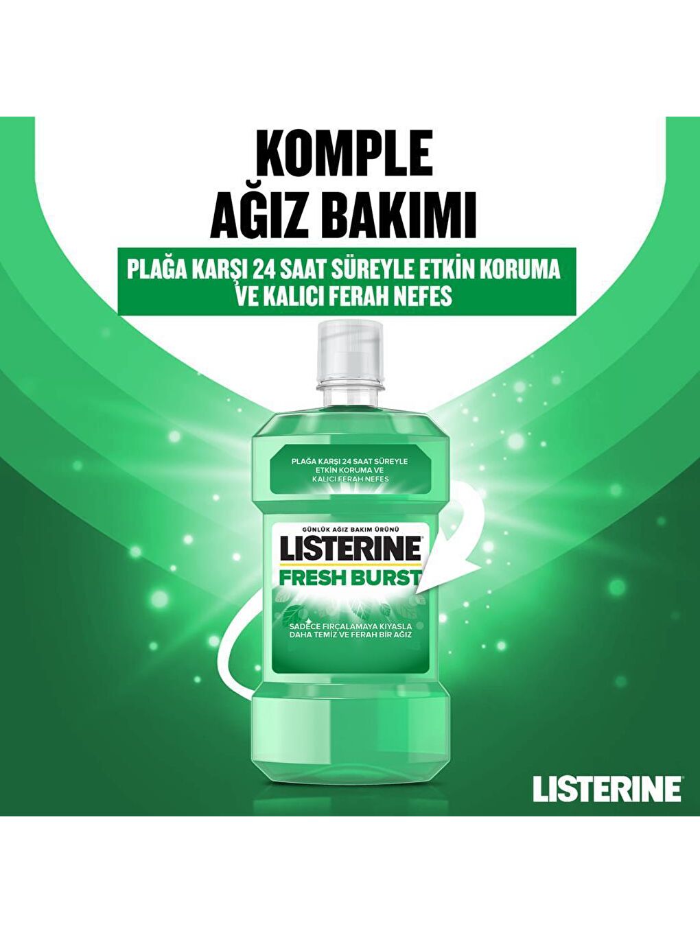 Listerine Renksiz Fresh Burst Ağız Bakım Suyu 500 ml - 1