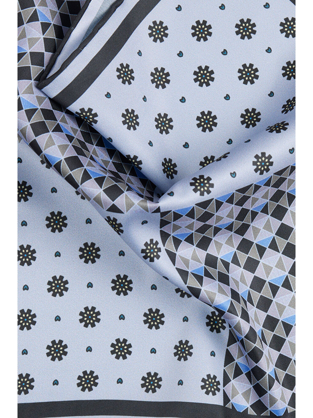 Erkek Gri-Siyah Mendil-2