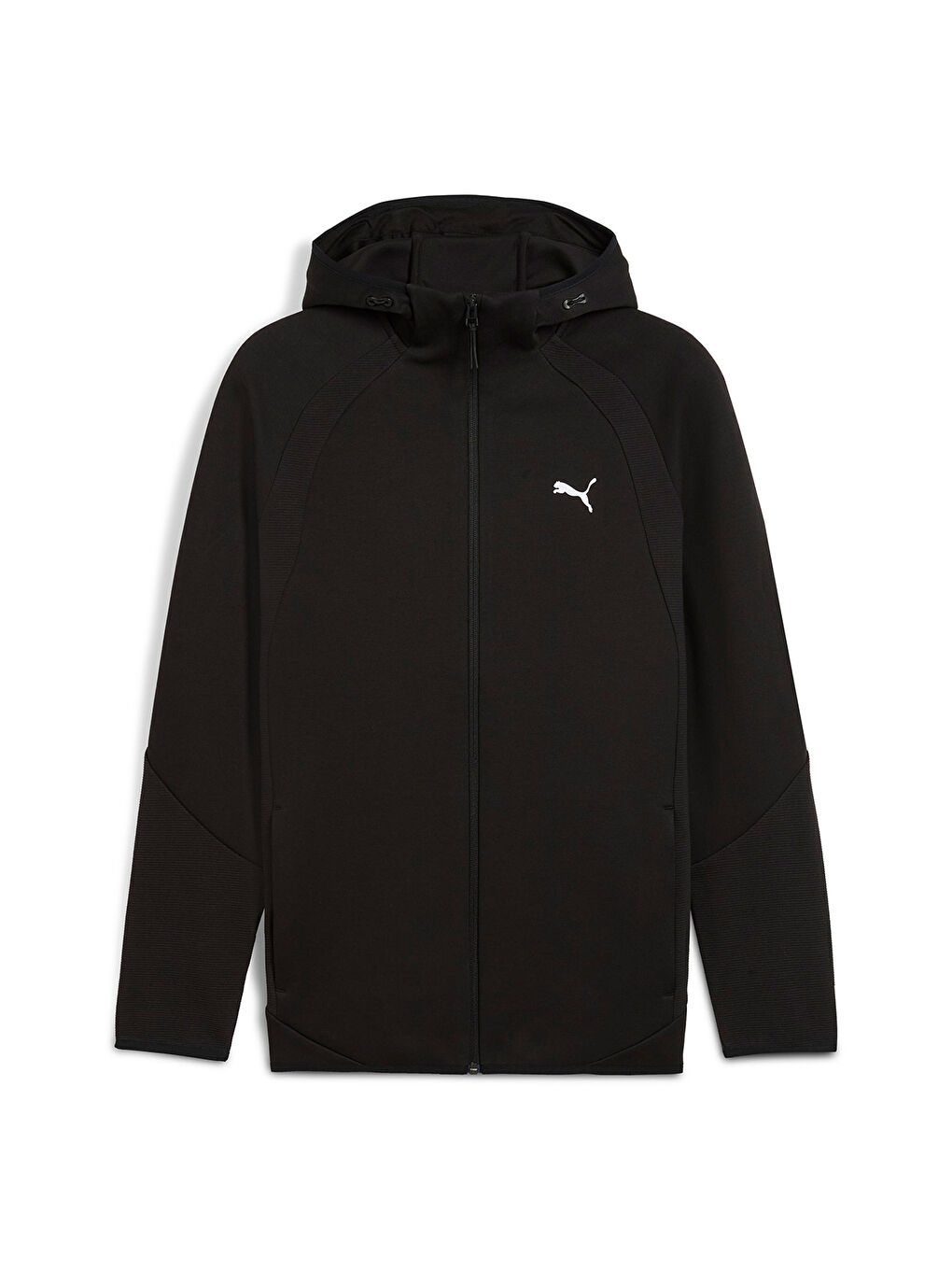 Hoodie Evostripe Erkek Siyah Kapüşonlu Fermuarlı Sweatshirt-3