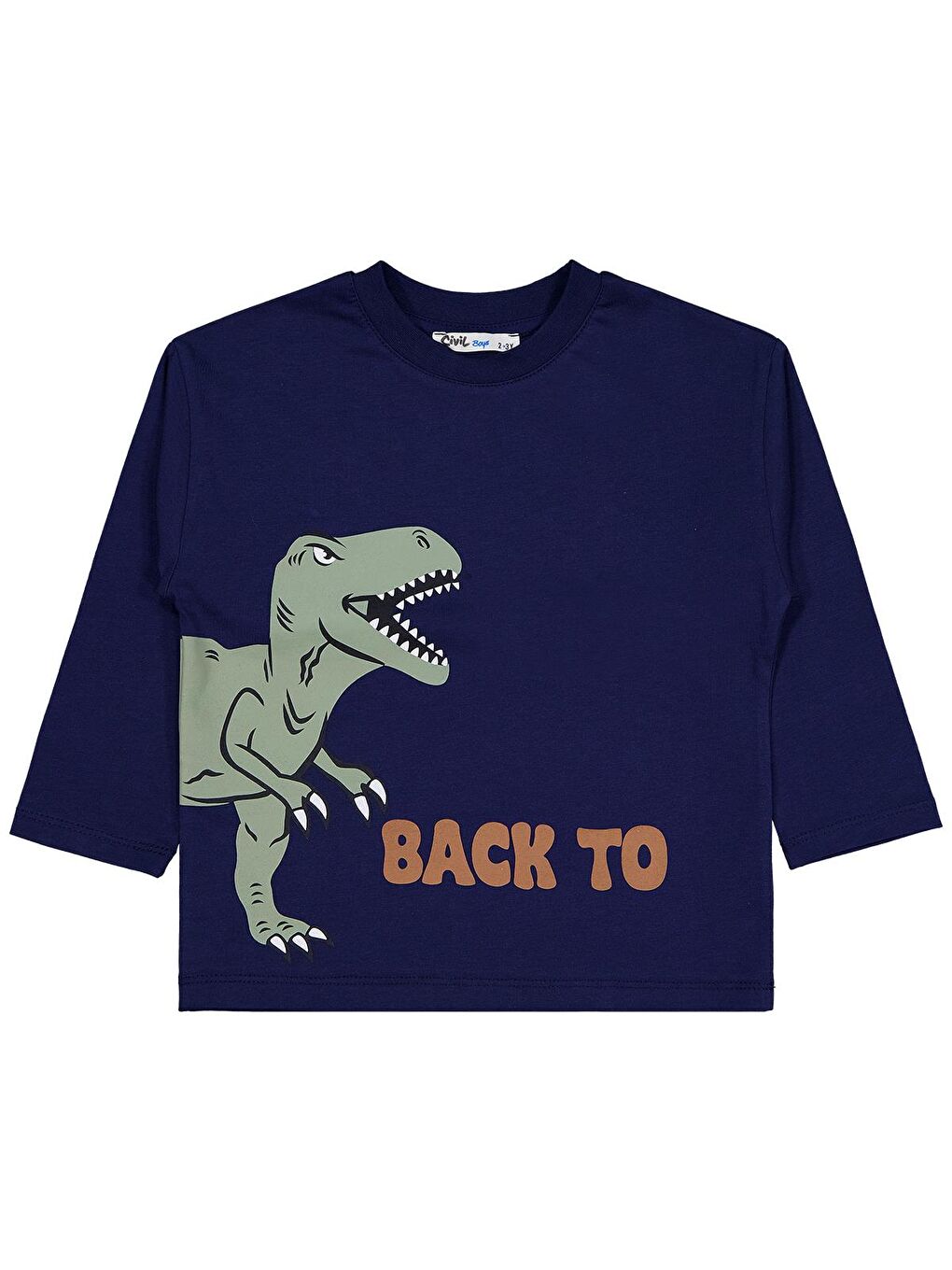 Boys Back To Baskılı 2-5 Yaş Sweatshirt - Lacivert