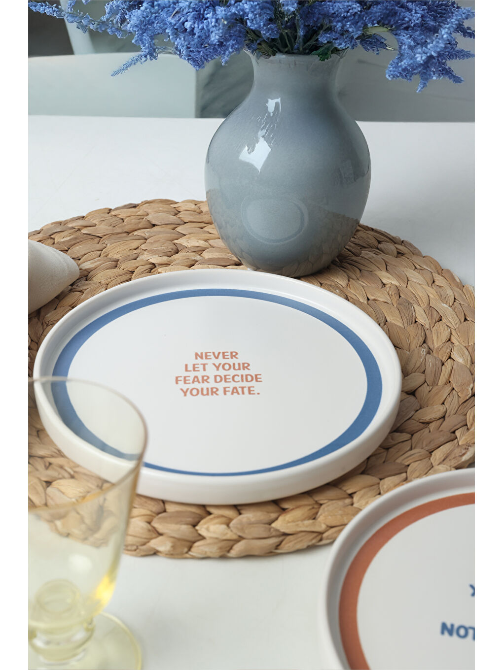 Karışık Motto Style  Stackable Pasta Tabağı 21 Cm 4 Adet-2