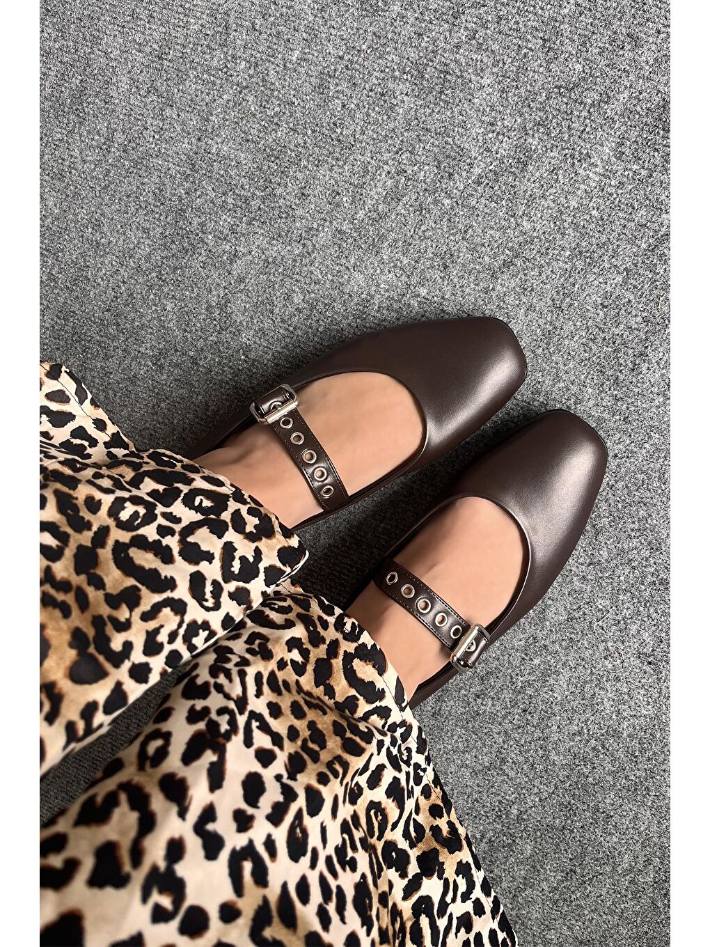 Kahverengi Jules  Kadın  Kemer  Detay  Deri  Babet Kahve-3