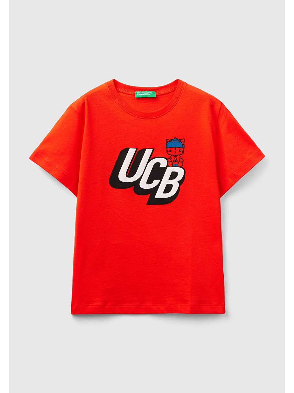 United Colors Of Benetton Narçiçeği Erkek Çocuk Lacivert Yazılı Yaz T-Shirt