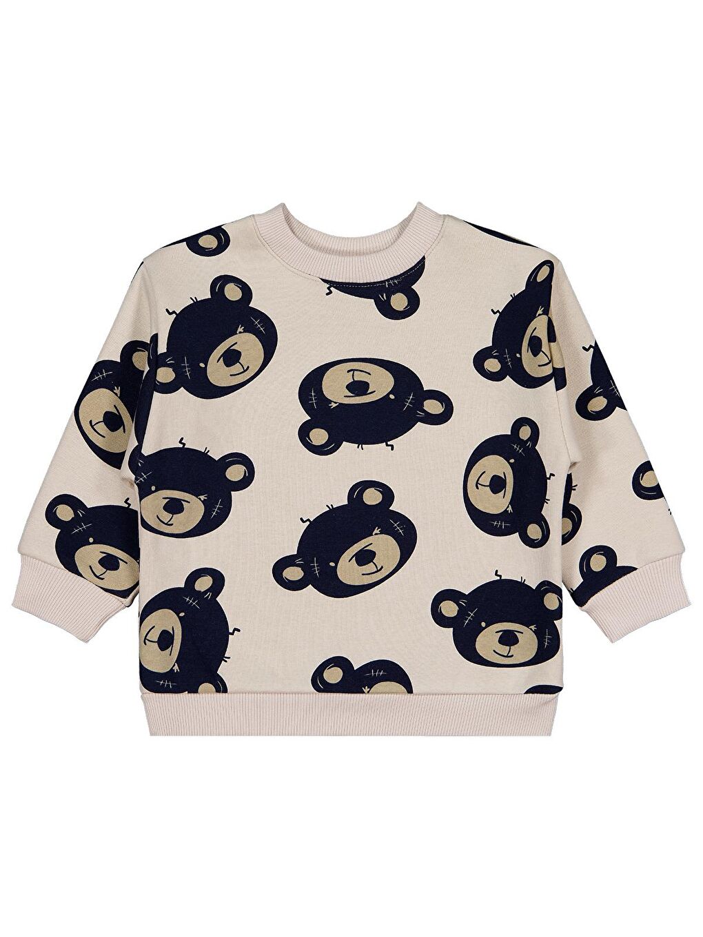Boys Ayıcık Empirme 2-5 Yaş Sweatshirt - Bej