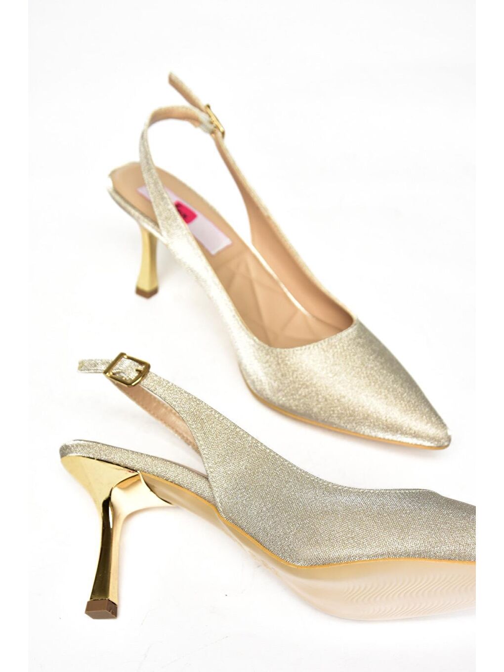 Sarı S8207161 Bronz Kadın Topuklu Ayakkabı-2