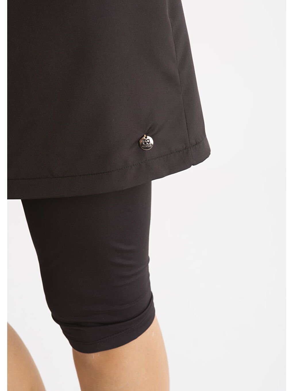 Siyah Yeşil Fermuarlı Yarı Kapalı Mayo-4