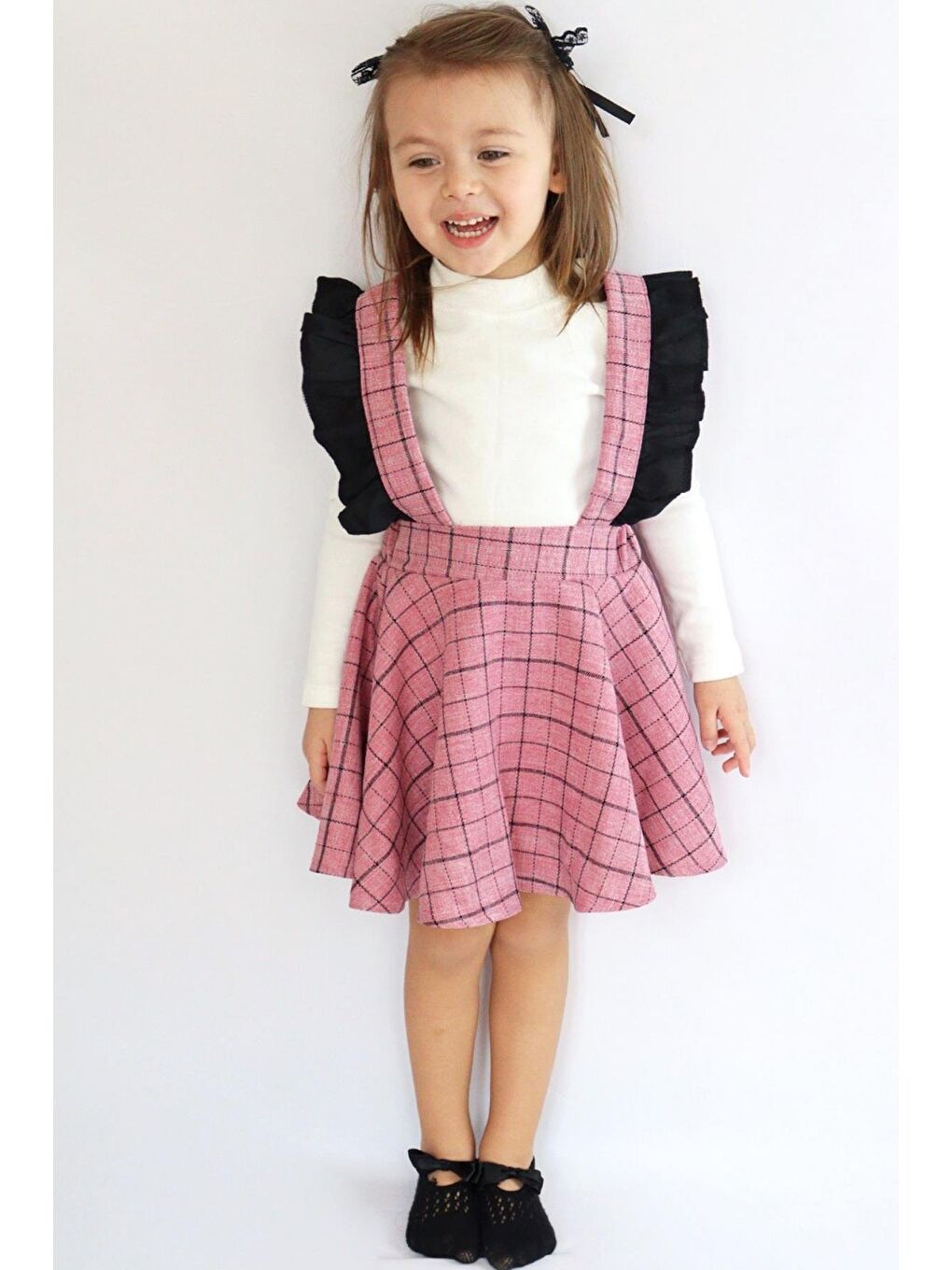 Kız Bebek Pembe Jile Toka Takım-1