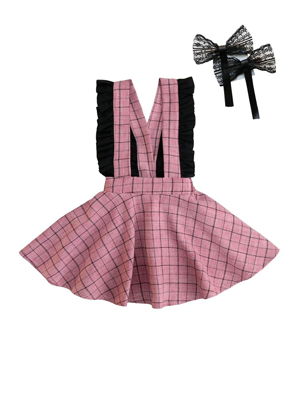 Kız Bebek Pembe Jile Toka Takım-4