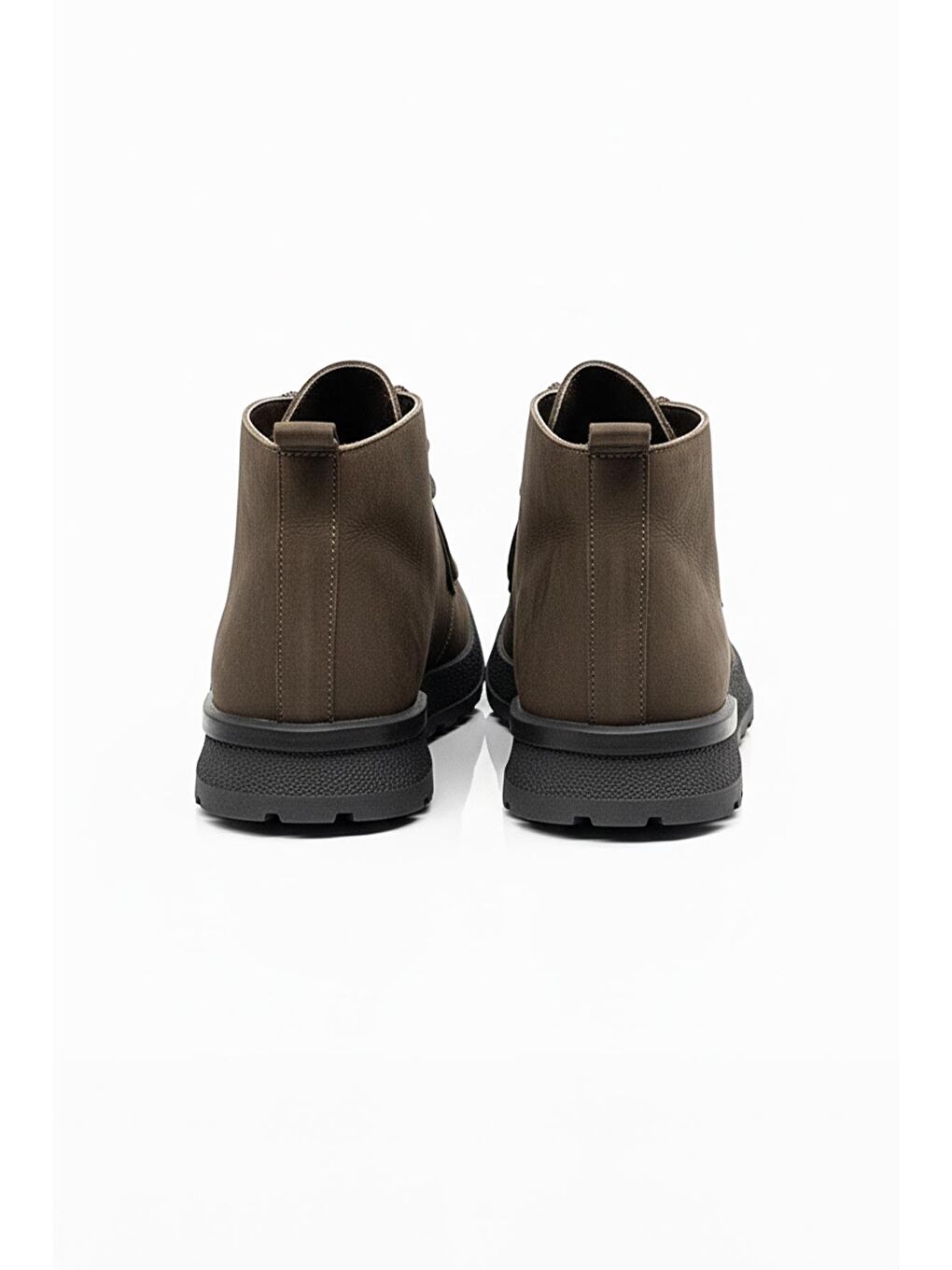 Kahverengi Kahve Hakiki Deri Bağcıklı Nubuk Casual Bot-3