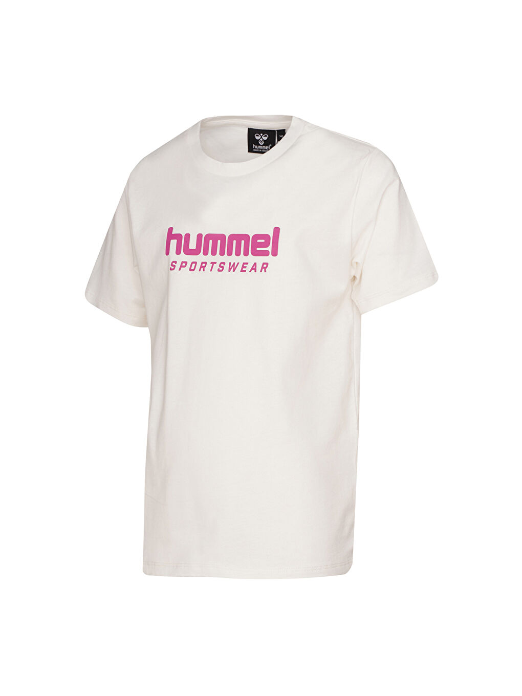 Abarran Kız Çocuk Beyaz Yuvarlak Yaka Tişört-1