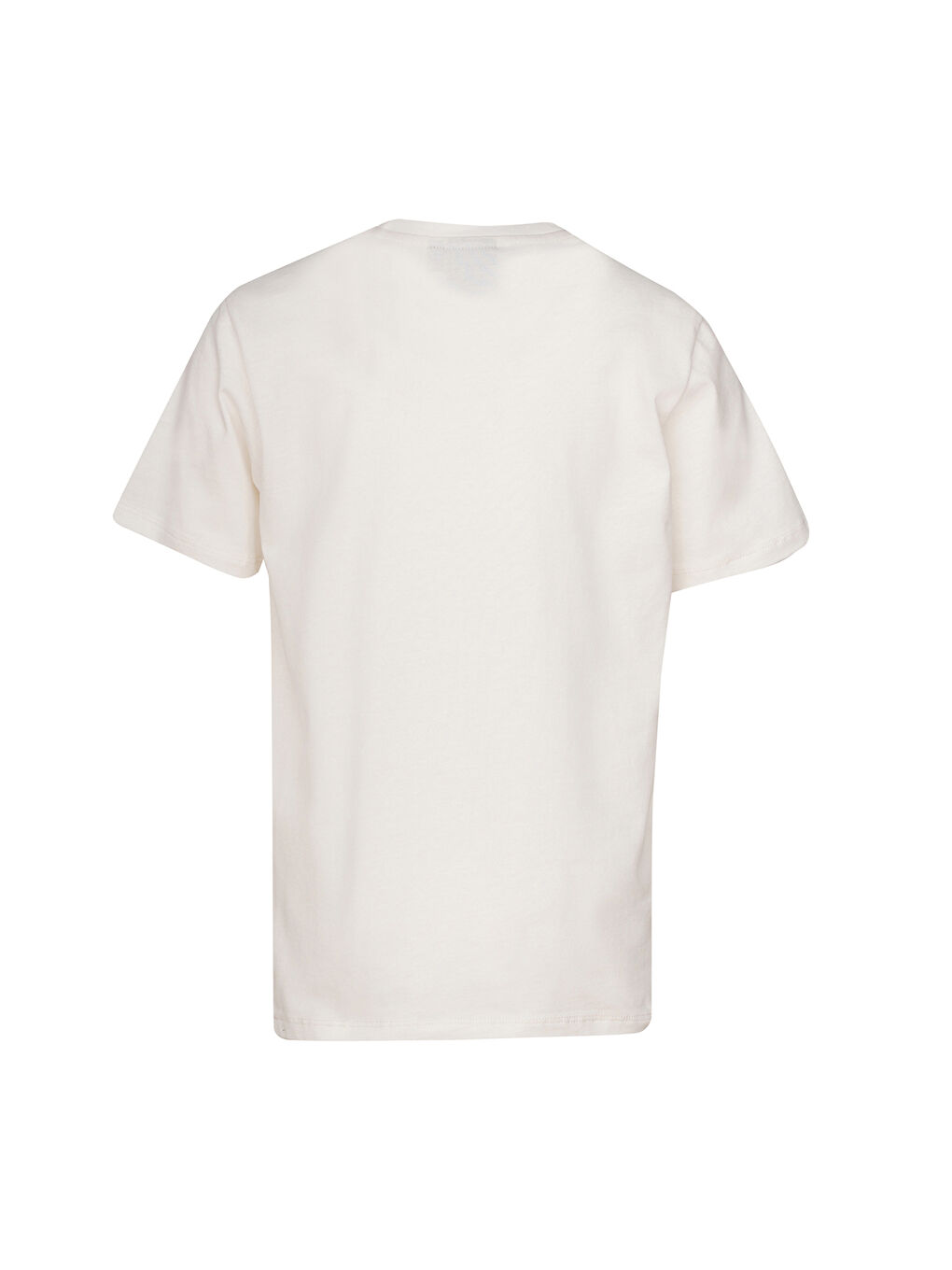 Abarran Kız Çocuk Beyaz Yuvarlak Yaka Tişört-2