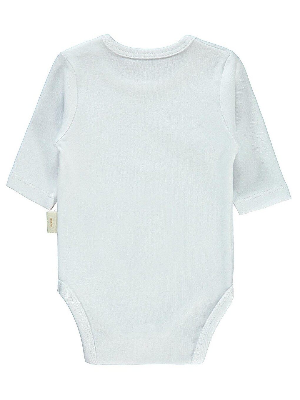 Baby Bebek Organik Çıtçıtlı Badi 0-18 Ay Beyaz-1