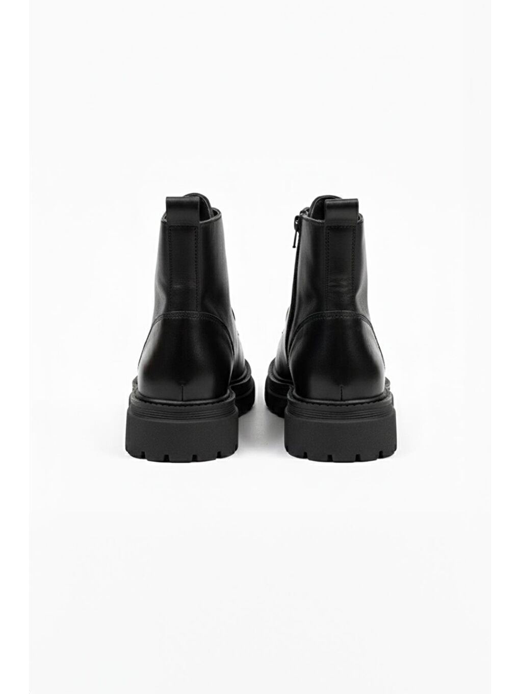 Siyah Hakiki Deri Lastik Detaylı Bot-3