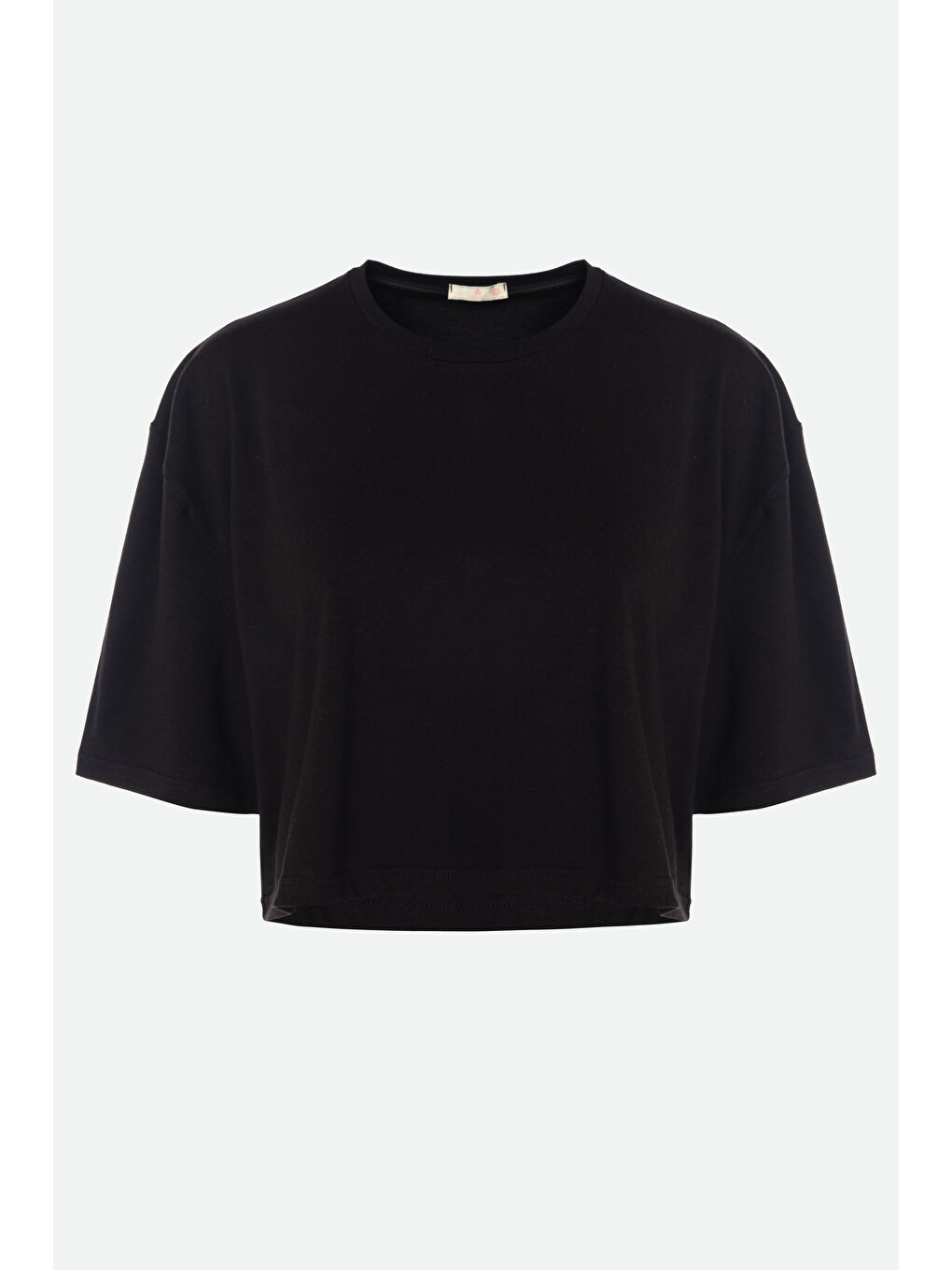 Kadın Pamuklu Siyah Oversize Tişört Alt Leopar Desenli Pijama Takımı-1