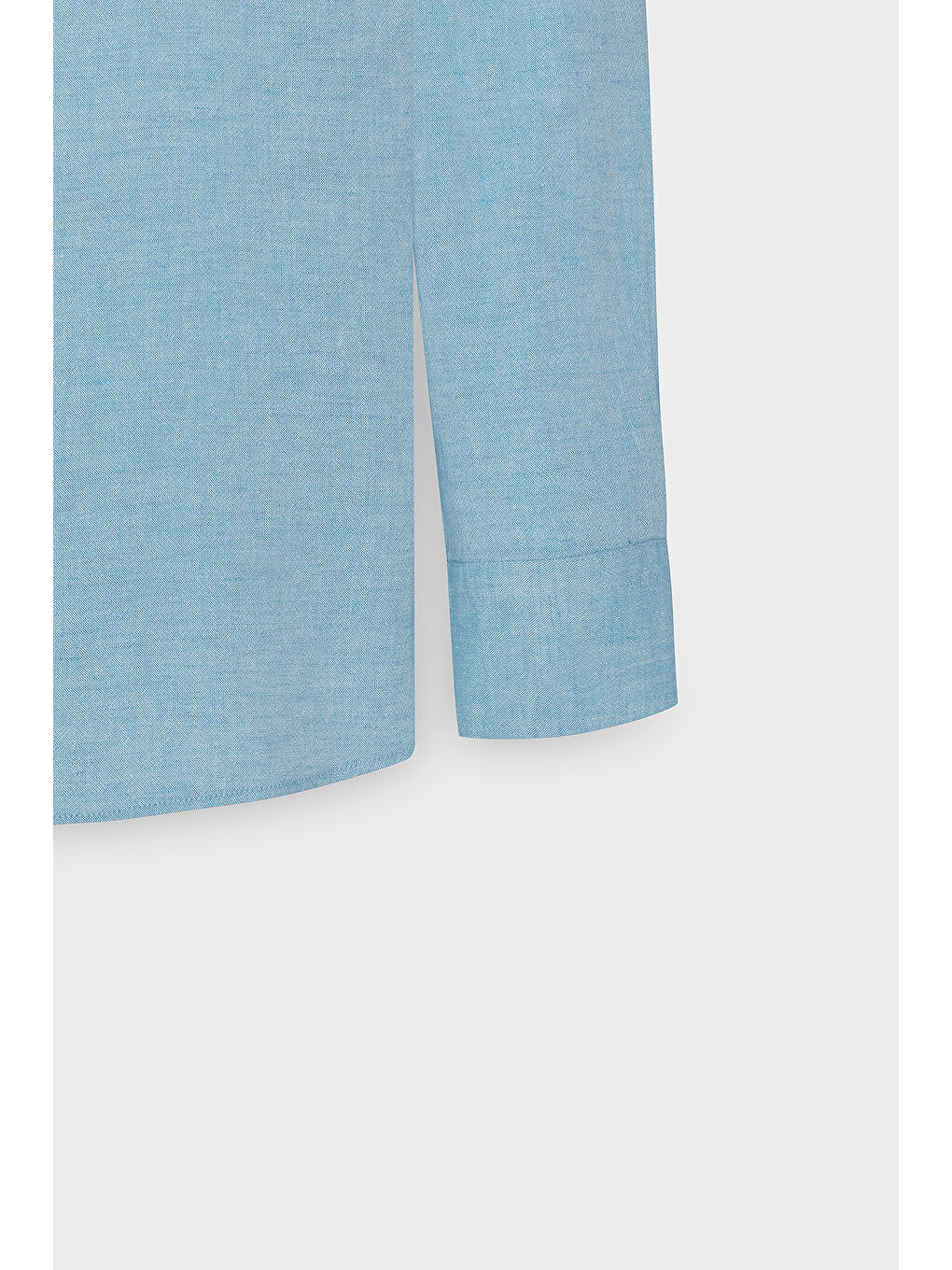 Erkek Turkuaz Comfort Fit Rahat Kesim Düğmeli Yaka Casual Keten Gömlek-8