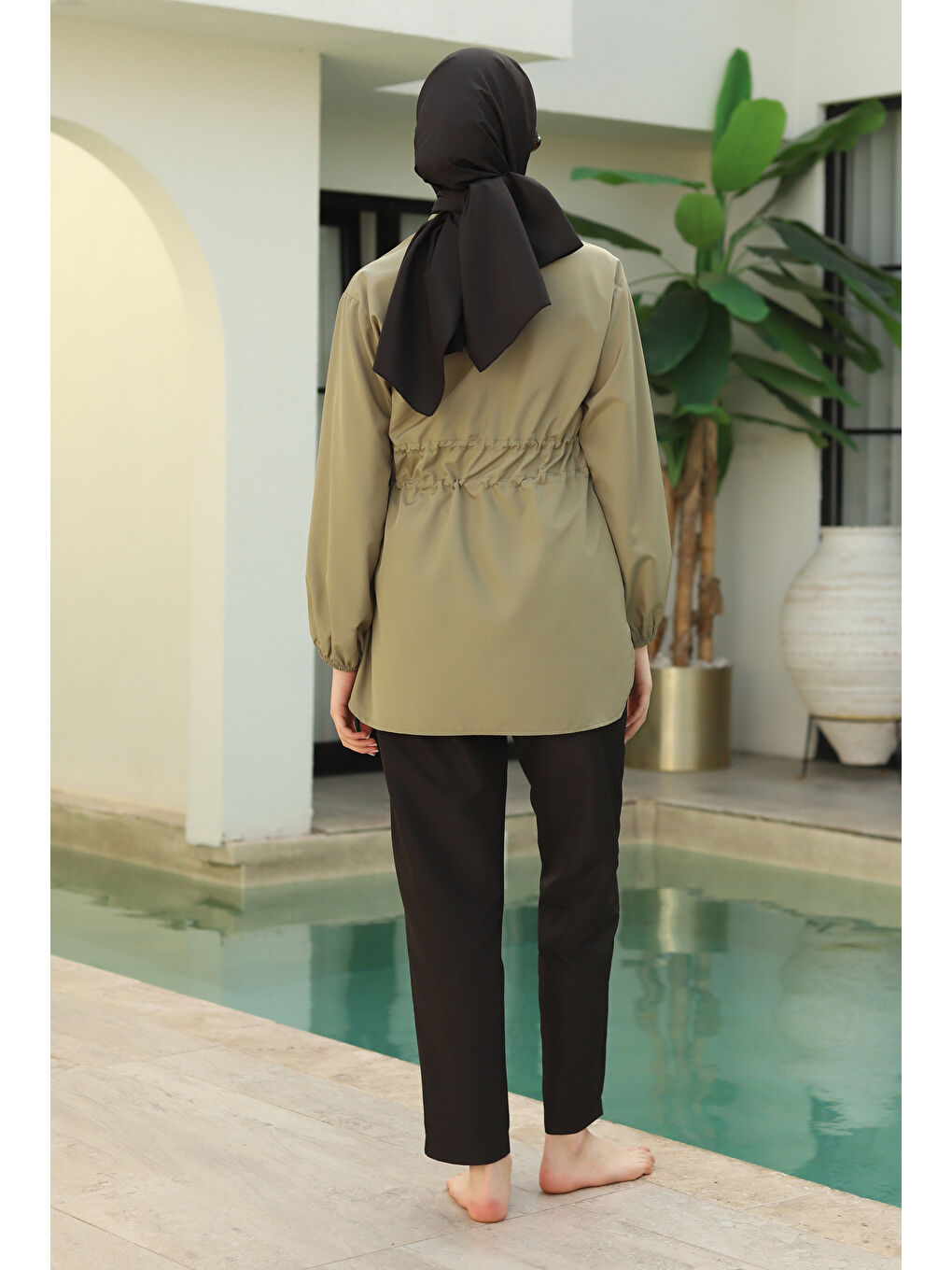 Çift Tünelli Mayo Tunik Açık Haki-1