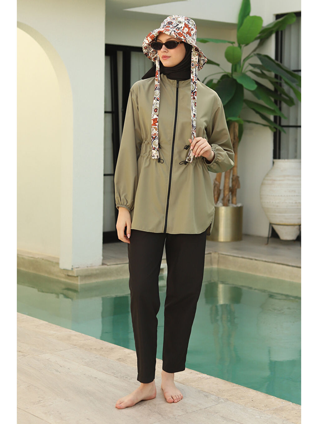 Çift Tünelli Mayo Tunik Açık Haki-2
