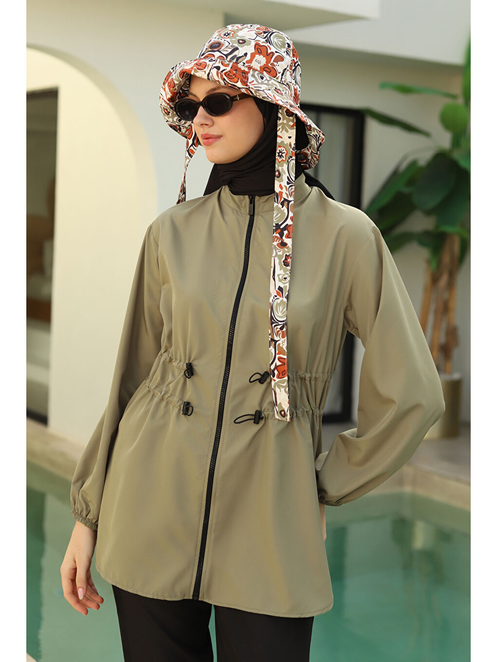 Çift Tünelli Mayo Tunik Açık Haki-3