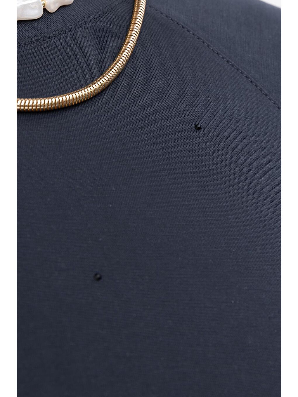 Siyah-Taş Baskılı Büyük Beden Tunik-3