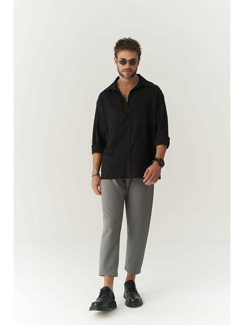 Juan Erkek Siyah Gömlek-4