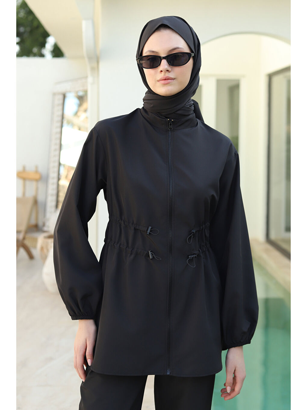 Çift Tünelli Mayo Tunik Siyah-2