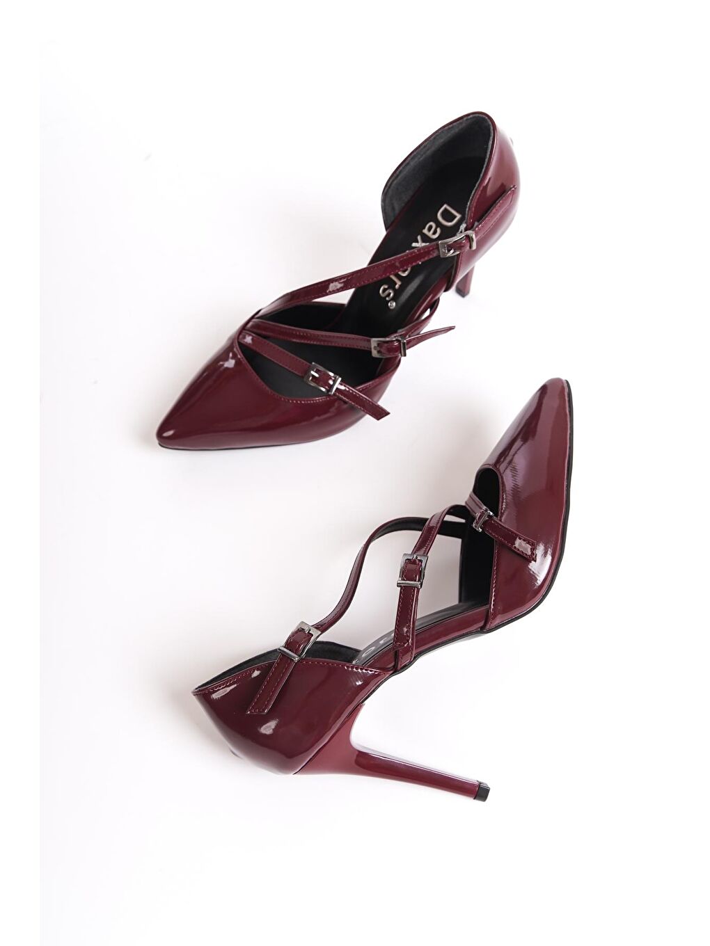 Bordo Sonya Günlük Ortopedik   Klasik Topuklu Ayakkabı