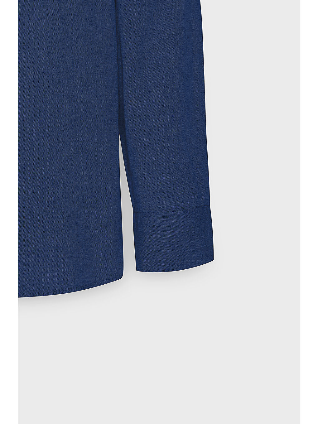 Erkek İndigo Comfort Fit Rahat Kesim Düğmeli Yaka Casual Keten Gömlek-8