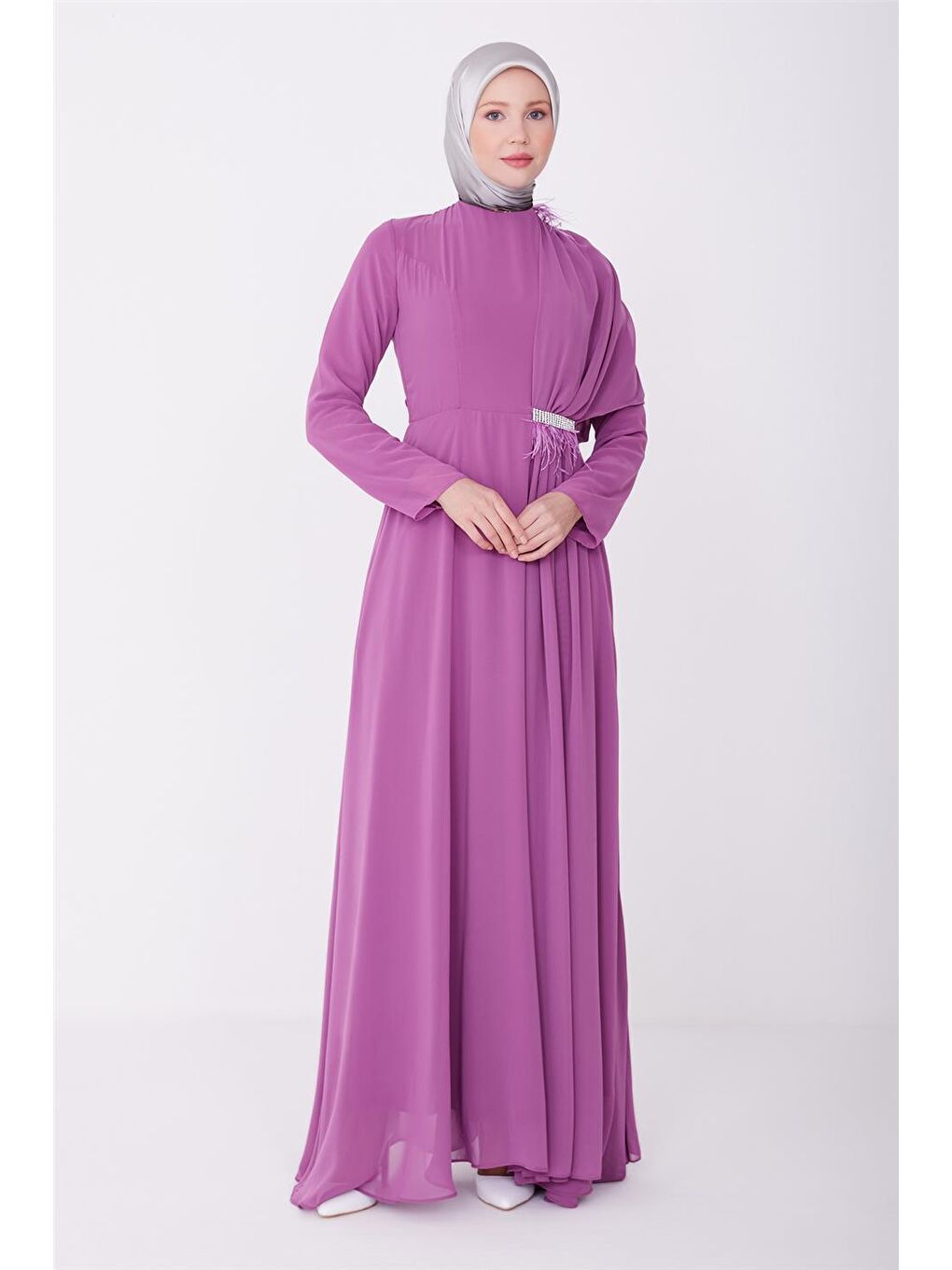 Pembe Abiye Elbise 23Yd3347