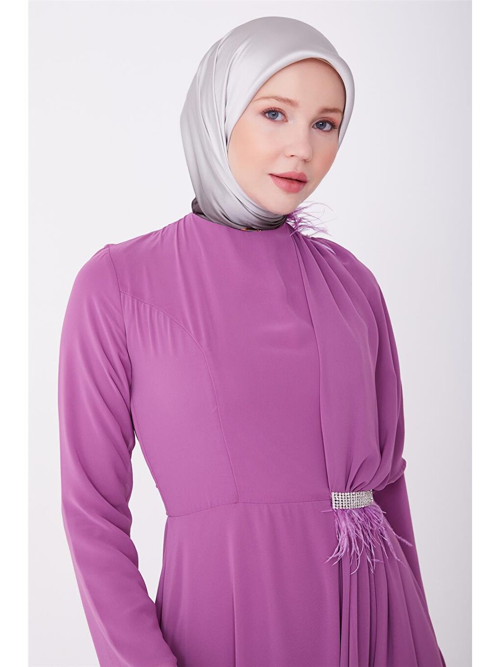 Pembe Abiye Elbise 23Yd3347-2