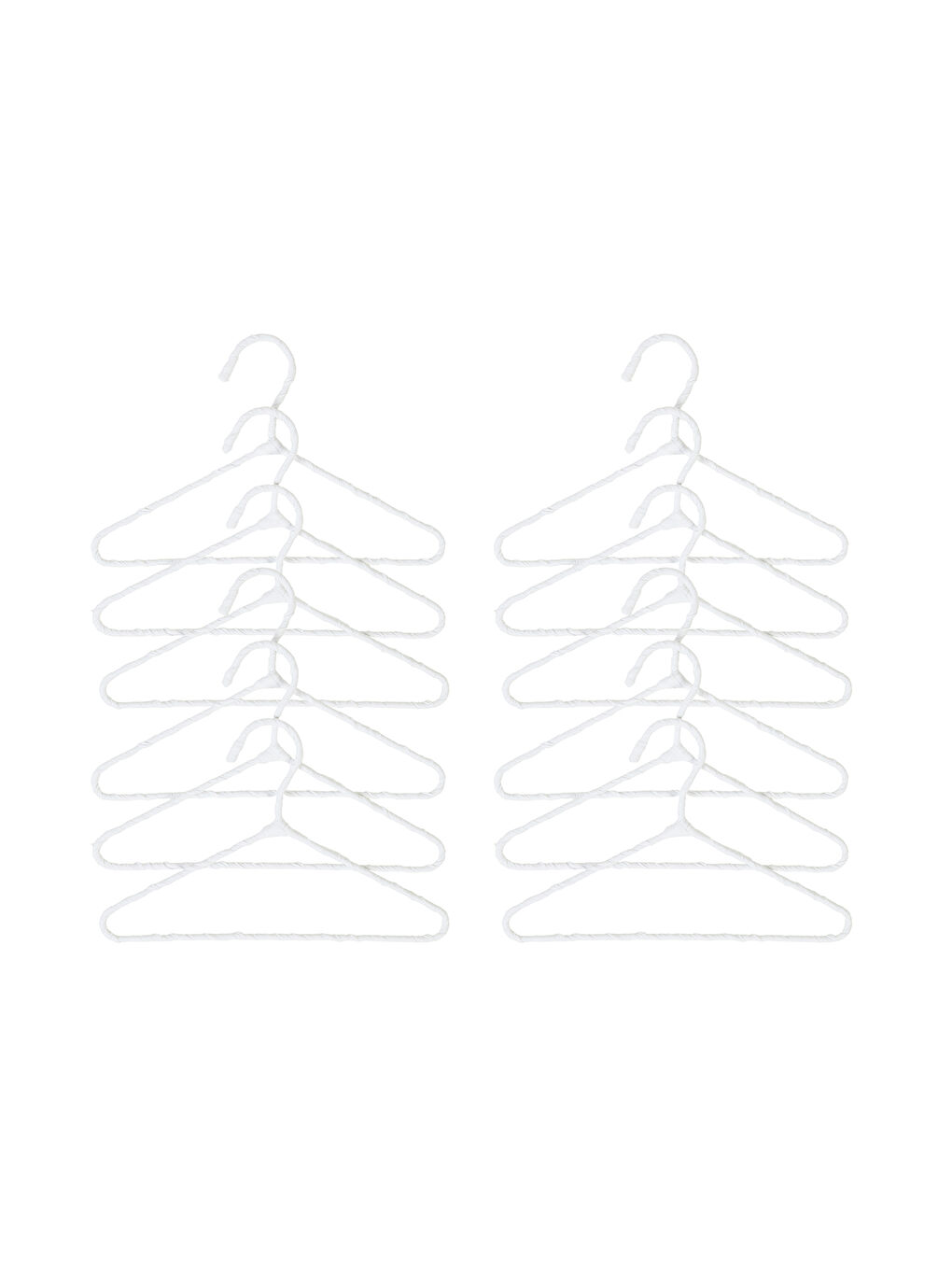 12'li Beyaz Renk Kumaş Kaplı Metal Bebek Giysi Askısı19.5 x 30 x 0.3 cm-5