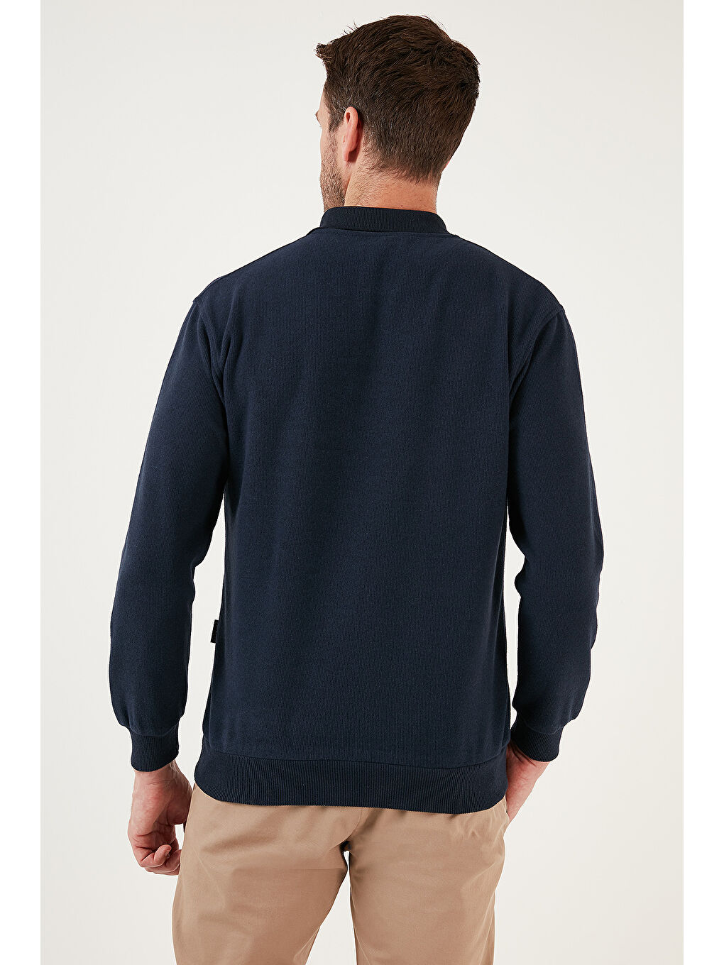 Haki Pamuk Karışımlı Regular Fit 2'li Paket Polo Yaka Büyük Beden Kazak 456223S2-3