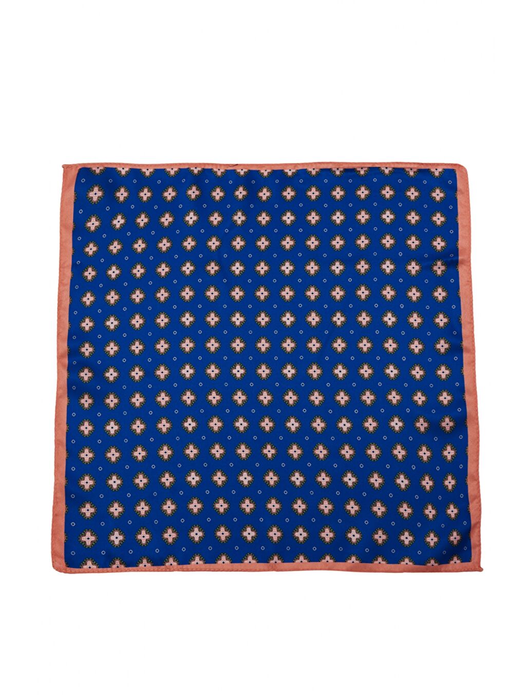 Erkek Mavi-Turuncu Desenli Mendil