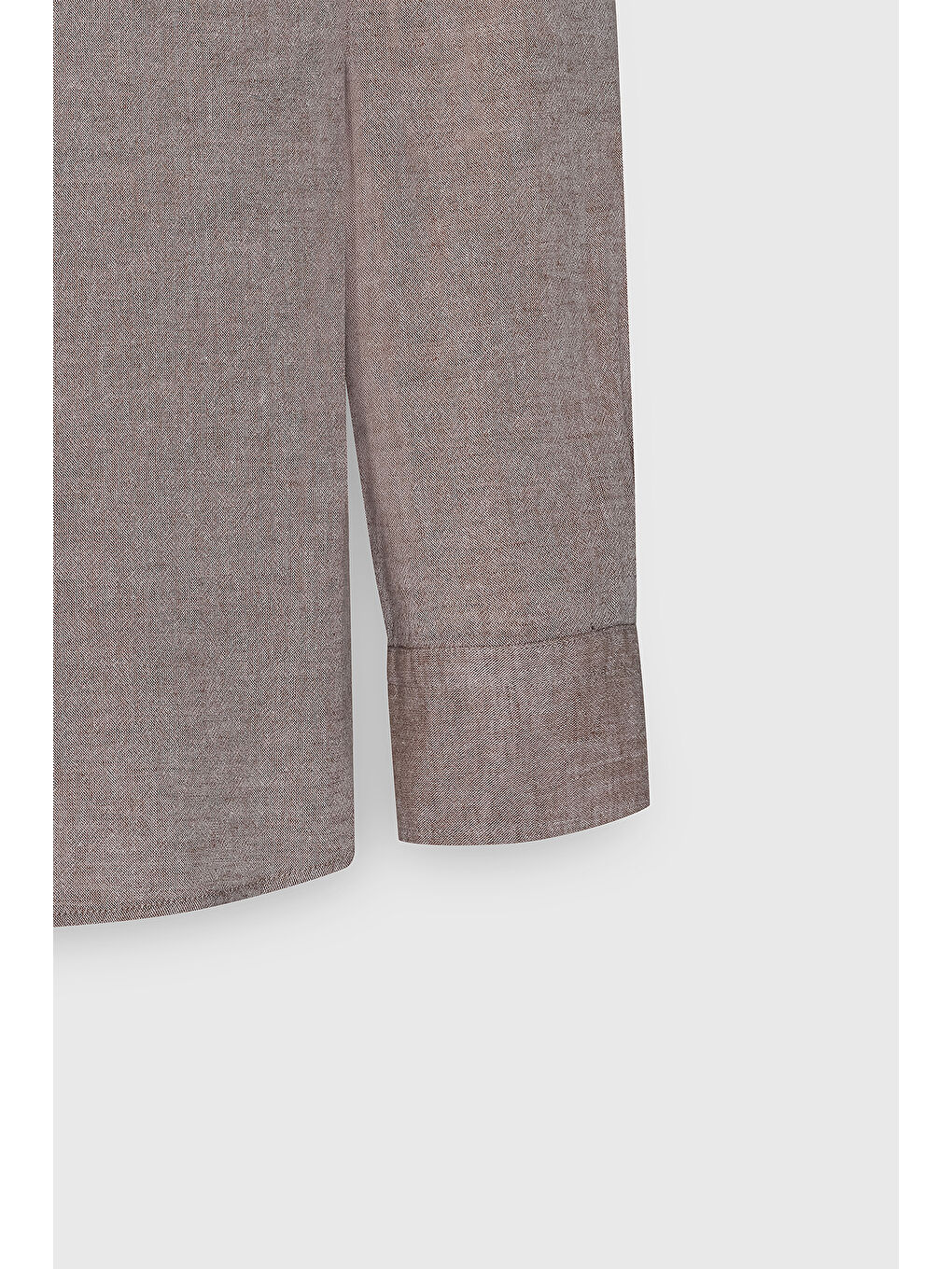 Erkek Kahverengi Comfort Fit Rahat Kesim Düğmeli Yaka Casual Keten Gömlek-8